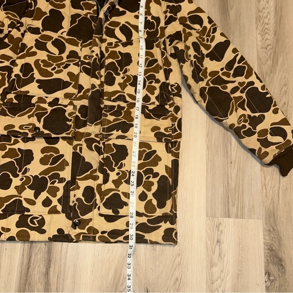 Cabela's 80s VTG Brown and Tan Camouflage Field Jacket - Picture 7 of 9